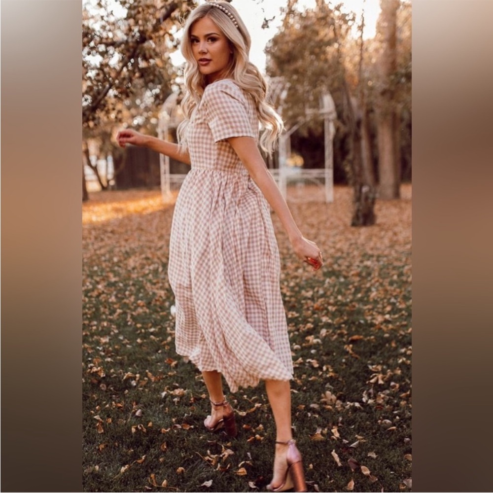 Gingham Midi Dress - Picture 12 of 13